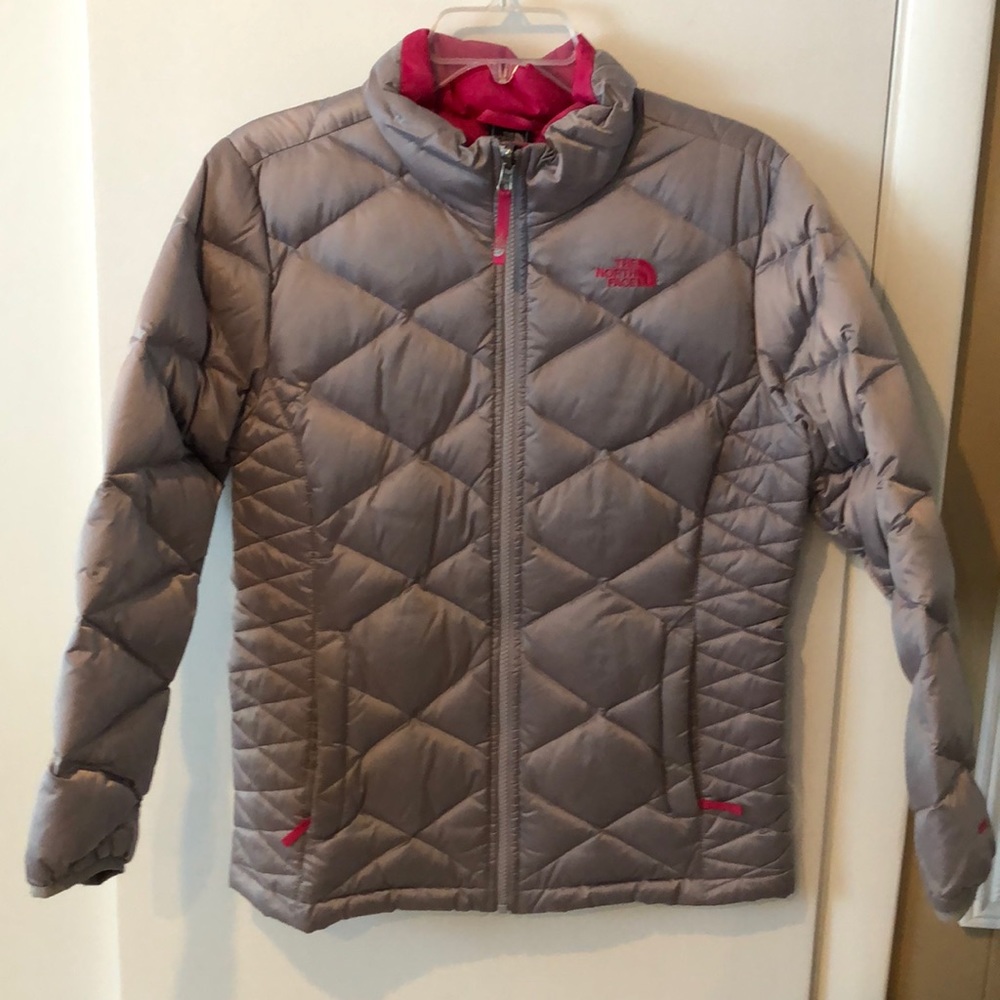 The north face gray puffer coat